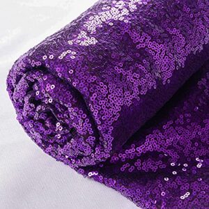 3 feet 1 yards sequin fabric, by the yard, sequin fabric, tablecloth, linen, sequin tablecloth, table runner photo booth backdrop,ready to ship!! (purple)