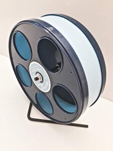 8" junior wodent wheel for sugar gliders, hamsters, mice and other small pets lt blue with blue panels