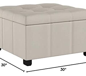 Christopher Knight Home Richmond KD Fabric Storage Ottoman, Beige