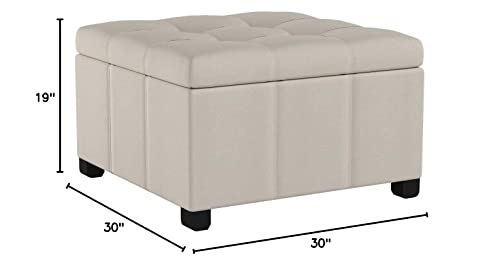 Christopher Knight Home Richmond KD Fabric Storage Ottoman, Beige