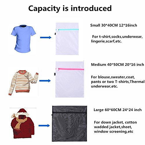 Kasiria Laundry Washing Bags,Clothing Washing Bags- 5 Medium for Laundry,Blouse, Hosiery, Stocking, Underwear, Bra and Lingerie, Travel Laundry Bag Pack of 5