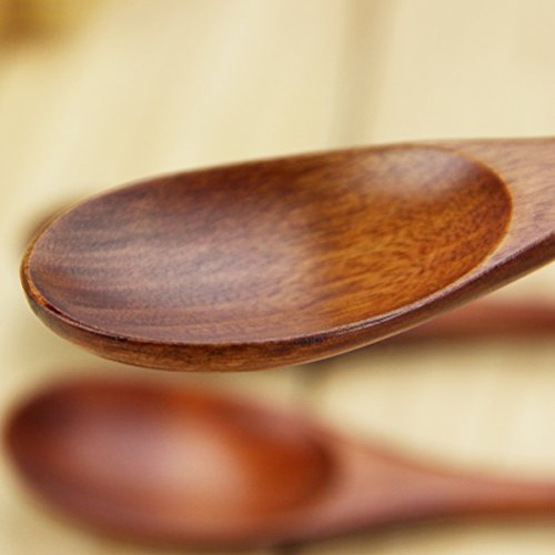 Wooden Spoon and Fork Set, Flatware Set, AOOSY Nanmu Wood Fork Spoon Chopsticks Travel Flatware Set Tableware with Bag, Brown Color