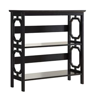 Convenience Concepts Omega 3 Tier Bookcase, Black