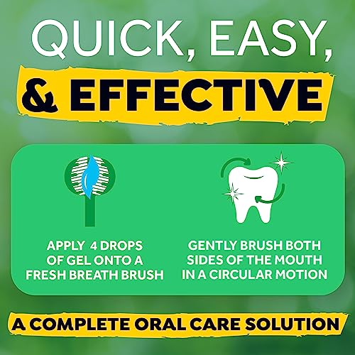 Fresh Breath by TropiClean Brushing Dental & Oral Care Gel for Dogs & Cats, 2oz, Made in USA - Removes Plaque & Tartar