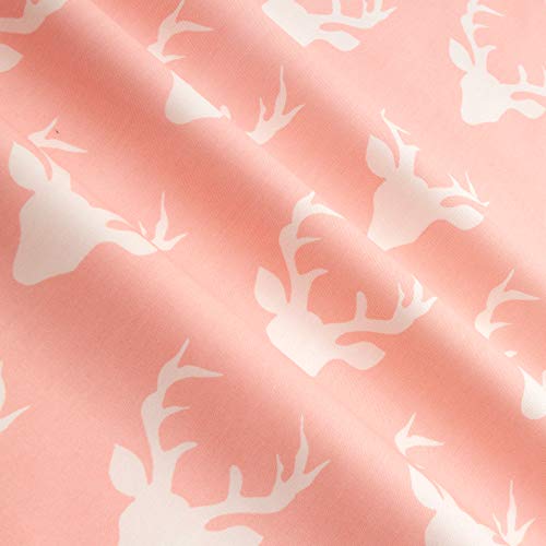 Art Gallery Hello Bear Buck Forest Light Pink, Fabric by the Yard