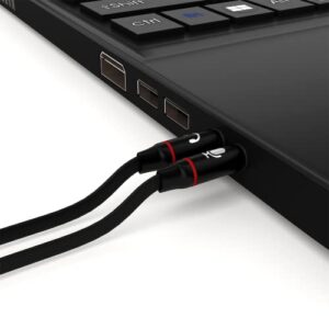 D & K Exclusives Headphone Splitter for Computer 3.5mm Female to 2 Dual 3.5mm Male Headphone Mic Audio Y Splitter Cable Smartphone Headset to PC Adapter