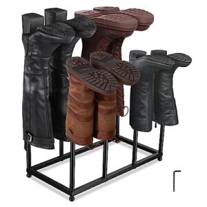yescom 4-pair boot rack organizer storage stand holder hanger home closet shoes shelf easy to assemble