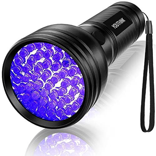 YOUTHINK Black Light, 51 LED UV Flashlights for Home &Hotel Inspection, Portable Black Light for Pet Urine Detection,Dry Stains,Bed Bug, Matching with Pet Odor Eliminator