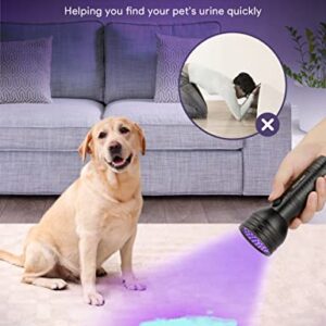 YOUTHINK Black Light, 51 LED UV Flashlights for Home &Hotel Inspection, Portable Black Light for Pet Urine Detection,Dry Stains,Bed Bug, Matching with Pet Odor Eliminator