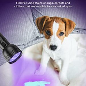 YOUTHINK Black Light, 51 LED UV Flashlights for Home &Hotel Inspection, Portable Black Light for Pet Urine Detection,Dry Stains,Bed Bug, Matching with Pet Odor Eliminator