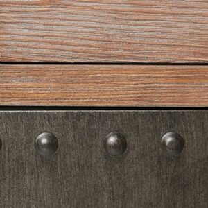 ACME Gorden Desk - 92325 - Weathered Oak & Antique Silver