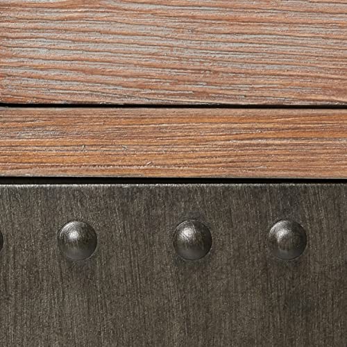 ACME Gorden Desk - 92325 - Weathered Oak & Antique Silver