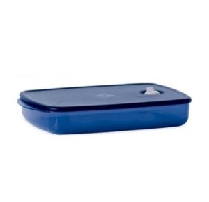 tupperware vent 'n serve large shallow in indigo by tupperware