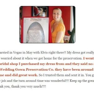 Wedding Gown Preservation Kit - Celebrity Deluxe Box Dress Cleaning- Personalized With Names, Date