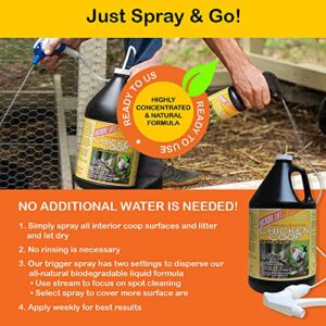 MICROBE-LIFT Chicken Coop Cleaner and Odor Eliminator, Use on All Surfaces and Supplies, Turns Chicken Poop Into Fertilizer, Ammonia Reducer, Highly Concentrated and Safe Formula, 1 Gallon