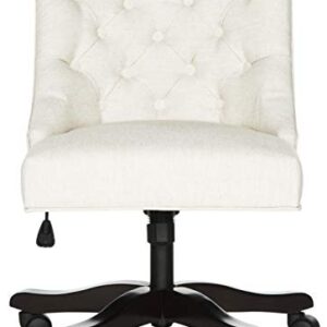 Safavieh Mercer Collection Soho Tufted Linen Light Cream Swivel Desk Chair