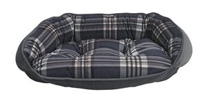 bowsers crescent bed, large, greystone tartan