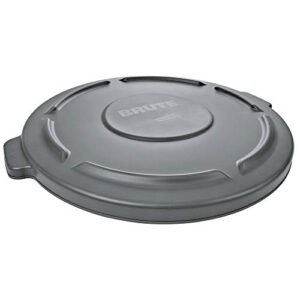 retail resource 260900gray flat trash can lid for 10 gallon rubbermaid brute, gray