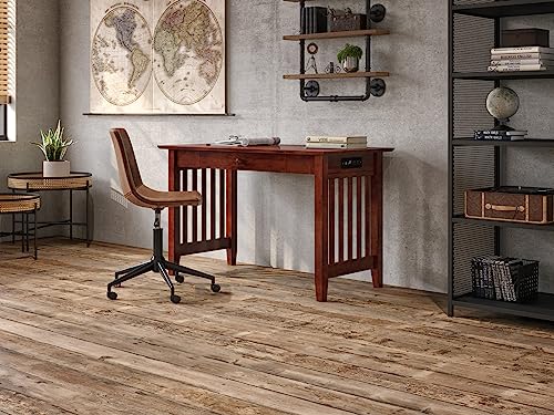 AFI AH12224 Mission Desk with Drawer and Charging Station, Walnut