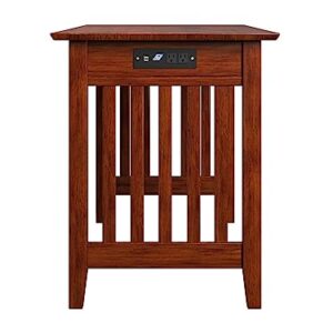 AFI AH12224 Mission Desk with Drawer and Charging Station, Walnut