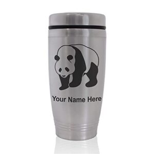 skunkwerkz commuter travel mug, panda bear, personalized engraving included