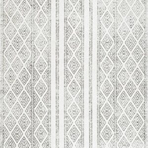 nuLOOM Sarina Diamonds Area Rug, 4 ft x 6 ft, Grey