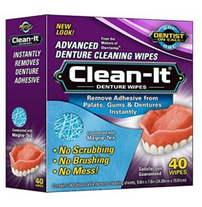 clean-it denture wipes, 40-count by majestic drug
