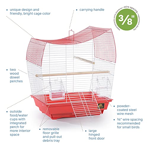 Prevue Pet Products South Beach Wave Top Bird Cage, Coral (Model: SP50110)