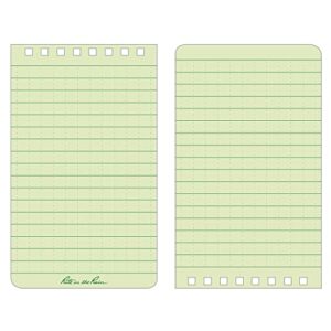 Rite in the Rain Weatherproof Top-Spiral Notebook, 3" x 5", Green Cover, Universal Pattern, 3 Pack (No. 935-3)