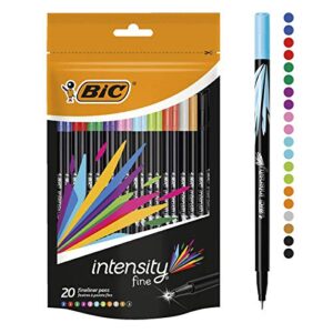 bic 12 intensity fineliner pen - assorted pack of 20