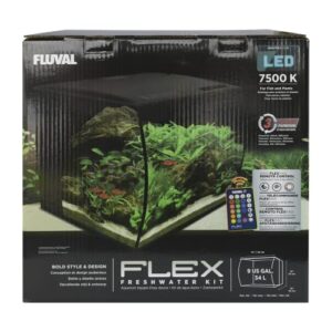 Fluval Flex Aquarium Kit, Black, 9 Gallon