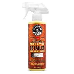 chemical guys spi21616 leather quick detailer for car interiors, furniture, apparel, shoes, sneakers, boots, and more (works on natural, synthetic, pleather, faux leather and more), 16 fl oz