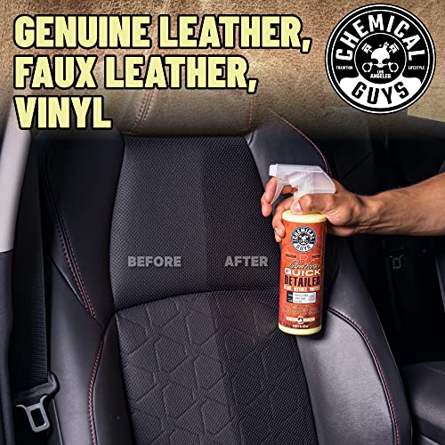 Chemical Guys SPI21616 Leather Quick Detailer for Car Interiors, Furniture, Apparel, Shoes, Sneakers, Boots, and More (Works on Natural, Synthetic, Pleather, Faux Leather and More), 16 fl oz