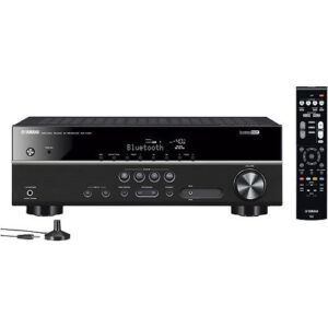 Yamaha 5.1-Channel Wireless Bluetooth 4K A/V Home Theater Receiver + Yamaha Easy-to-Install Natural Sound Moisture Resistant 6.5" High Performance in-Ceiling Speakers (Set of 4)