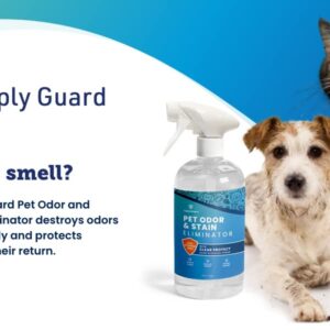 Apply Guard Professional Strength Pet Stain And Odor Eliminator for Dogs, Cats, and All Pets- Instantly Neutralize and Sanitize Tough Pet Odors and Pet Urine Stains 16oz. Cat Pee Odor Destroyer.