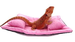 chaise lounge for bearded dragons, pink batik fabric