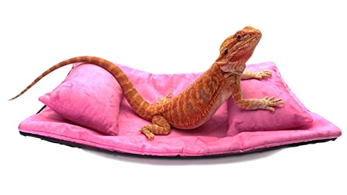 Chaise Lounge for Bearded Dragons, Pink Batik Fabric