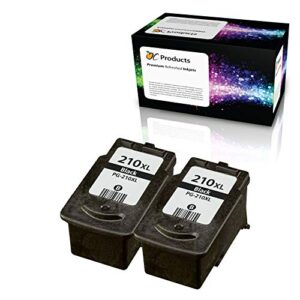 ocproducts remanufactured ink cartridge replacement for canon pg-210xl for pixma mx320 mx420 mx340 ip2700 mp495 mp490 printers (2 black)