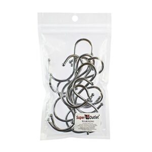 Super Z Outlet S Hooks 3" Heavy-Duty Stainless Steel Kitchen Hooks for Hanging Pans Pots Bags Towels Clothing (12 Pack)