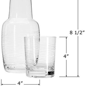 Bedside and Guestroom Night Water Carafe Beverage Set (28 Ounce)