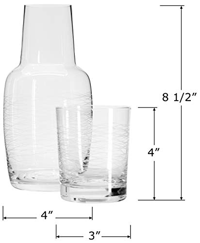 Bedside and Guestroom Night Water Carafe Beverage Set (28 Ounce)