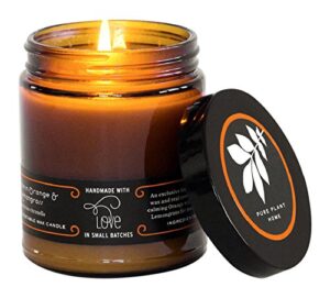 apothecary amber jar scented candles (mandarin, orange & lemongrass)