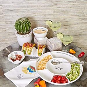 Mud Pie, White Taco Bar Condiment Serving Platter