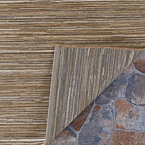 Couristan Cape Hinsdale Indoor/Outdoor Area Rug, 3'11" x 5'6", Brown-Ivory