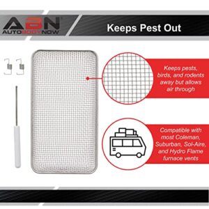 ABN RV Furnace Vent Cover Replacement & Installation Tool, 4.1in x 7.5in x 1.3in Camper Trailer Bug Insect Screen