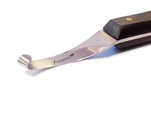 equinox pet supplies farrier hoof knife offset curved blade bakelite handle - razor edge cut blade