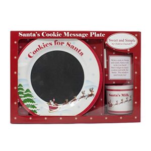 sweet & simple santa's cookie message plate