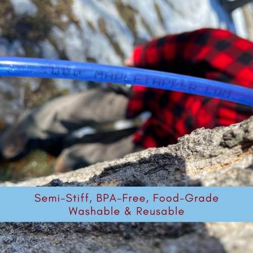 Maple Syrup Tree Tapping Tubing Line – 50 FEET - 5/16 inch Vacuum Line Hose – Can use with Drop Line Tubes Set-up – Semi Stiff Blue – 15 Year (50 Foot Length)