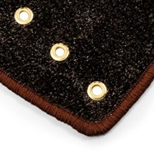 Camco 42949 RV Step Rug ( Premium Radius Wrap Around Step Rug, Turf Material (22" Wide) - Brown)