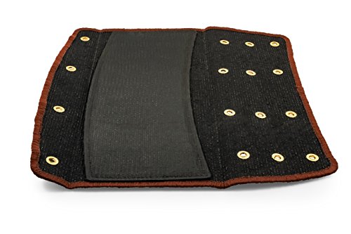 Camco 42949 RV Step Rug ( Premium Radius Wrap Around Step Rug, Turf Material (22" Wide) - Brown)